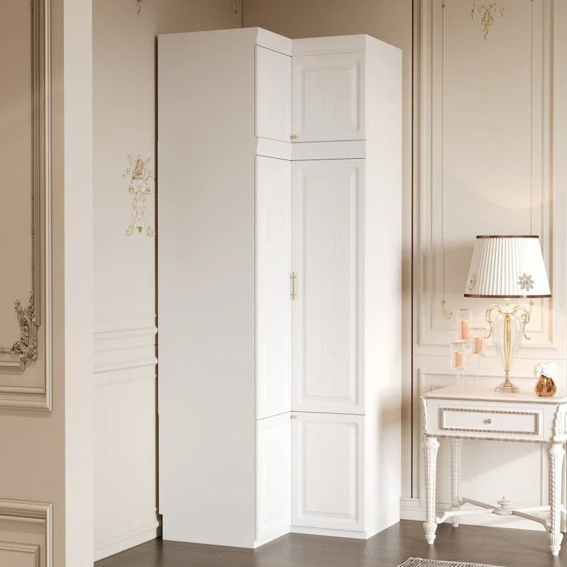 93.9H/74.2H Armoires Wardrobe Closet Cabinet Hanging Drawers Storage