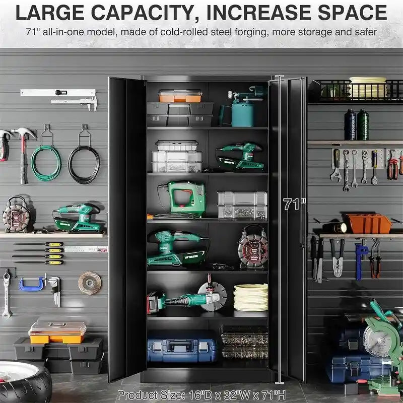 Armoire de rangement métallique pour garage