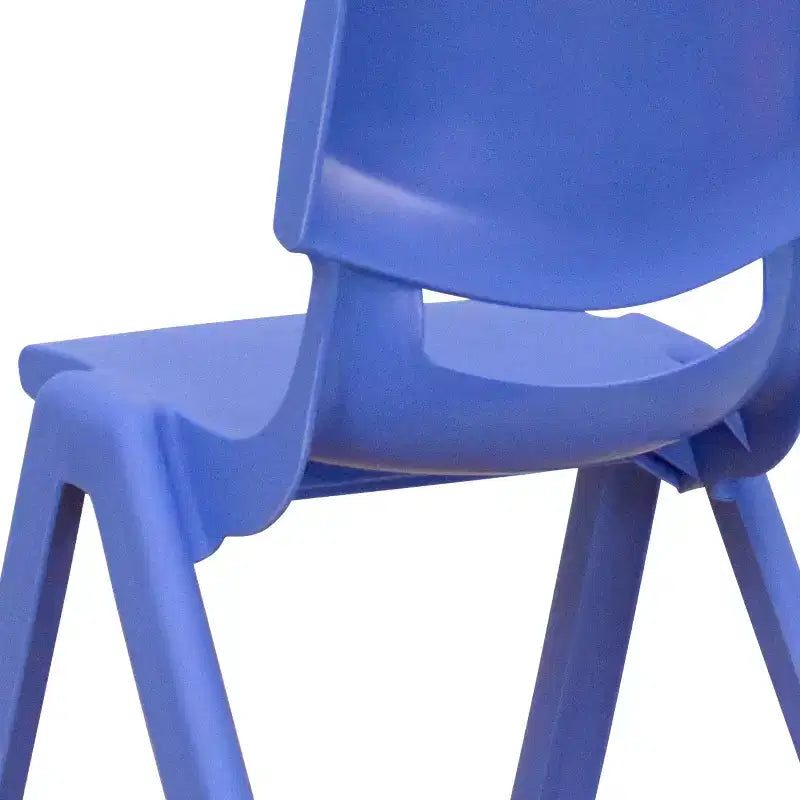 Emma and Oliver rechthoekige kunststof activiteitentafelset van 23,625W x 47,25L met verstelbare hoogte en 6 stoelen