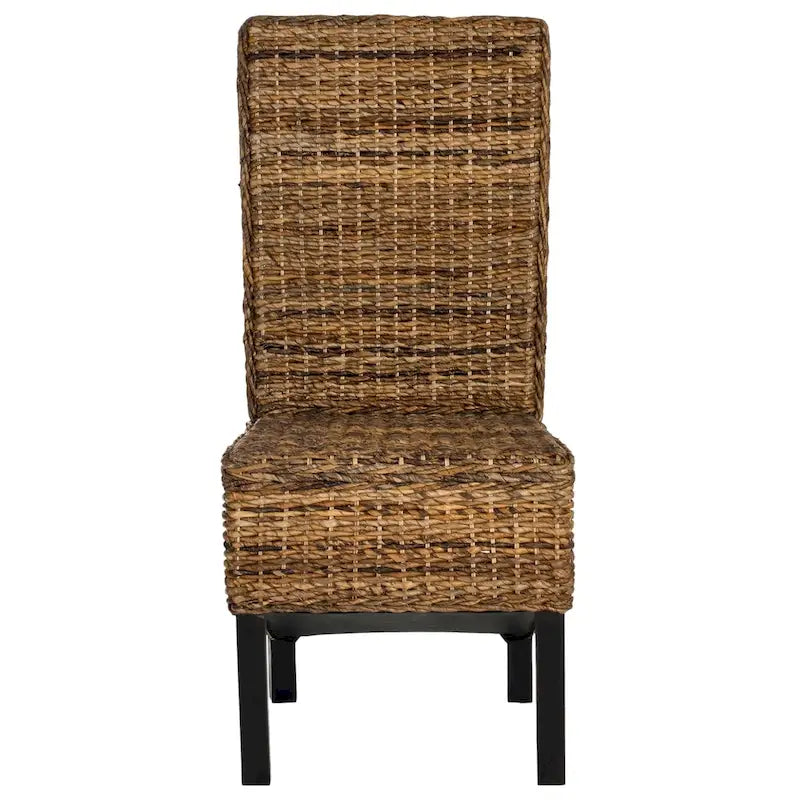 Set di 2 sedie da pranzo in vimini naturale, 19 L x 22 P x 41 H, stile boho costiero