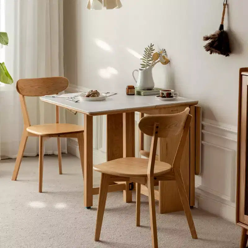 GDFStudio Agatha -moderni täyspuinen jatkettava pöytä 4–6 hengelle kivilevyllä