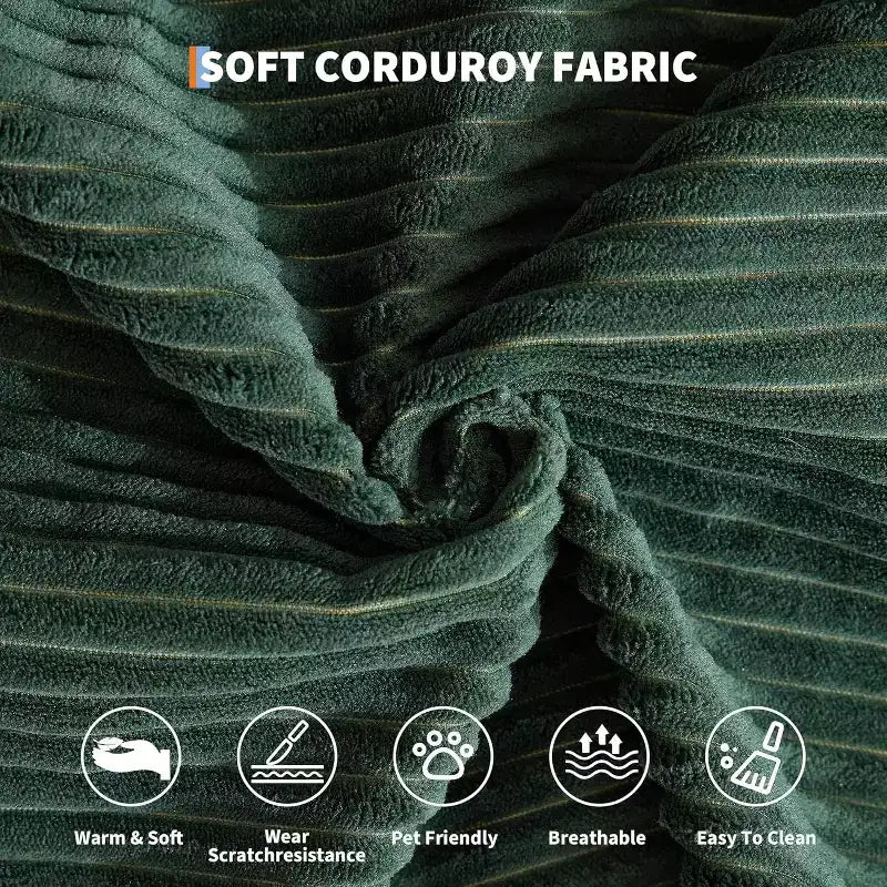 5-in-1-Schlafsofa, 78,8 Zoll, modulares Corduroy-Schlafsofa mit stabilem Rahmen, vielseitiger Futon für kleine Räume, Wohnzimmer und Gästezimmer