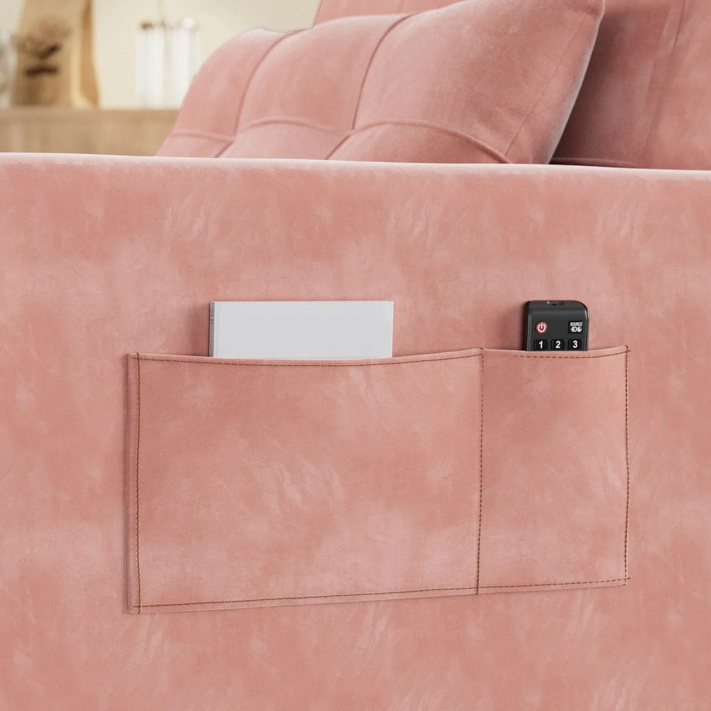 3-in-1-Schlafsofa mit verstellbarer Rückenlehne, ausziehbarer Sessel, umwandelbares Klappbett fürs Wohnzimmer