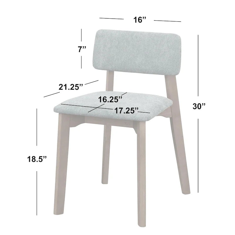 Simple Living Nettie-eetset van massief hout, 4-delig