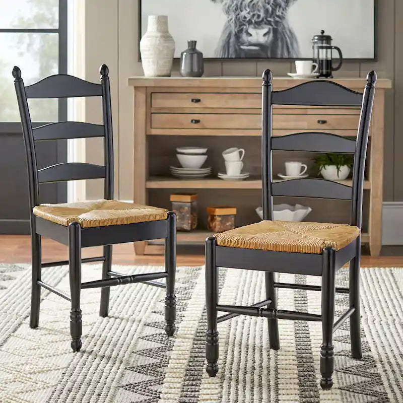 Sedia da pranzo Jessie con schienale a scala di Simple Living (set da 2)