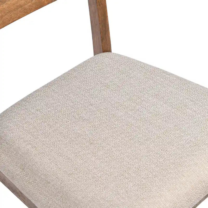 Juego de comedor de 5 piezas de madera maciza de 47 L (1 mesa + 4 sillas con respaldo de listones)