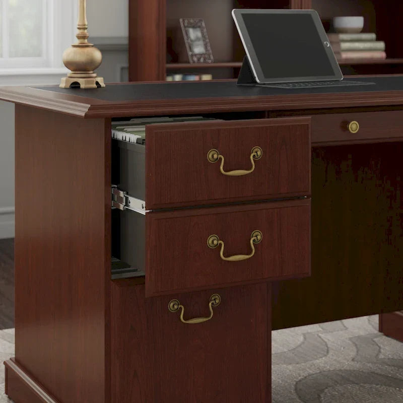 Bush Furniture Saratoga vezetői íróasztal fiókokkal és tárolóhellyel