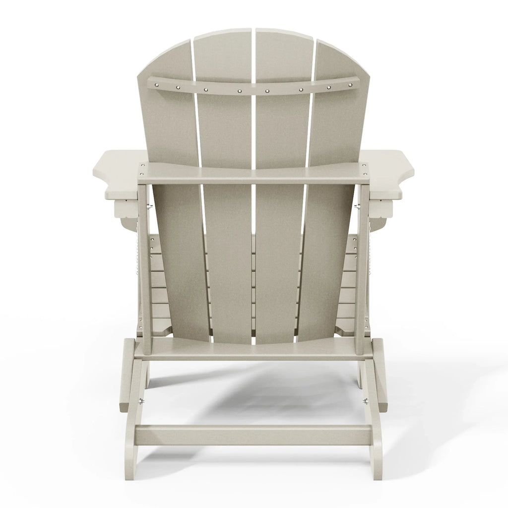 Polytrends Laguna Fade Resistant All Weather Outdoor Patio Folding Adirondack Chair