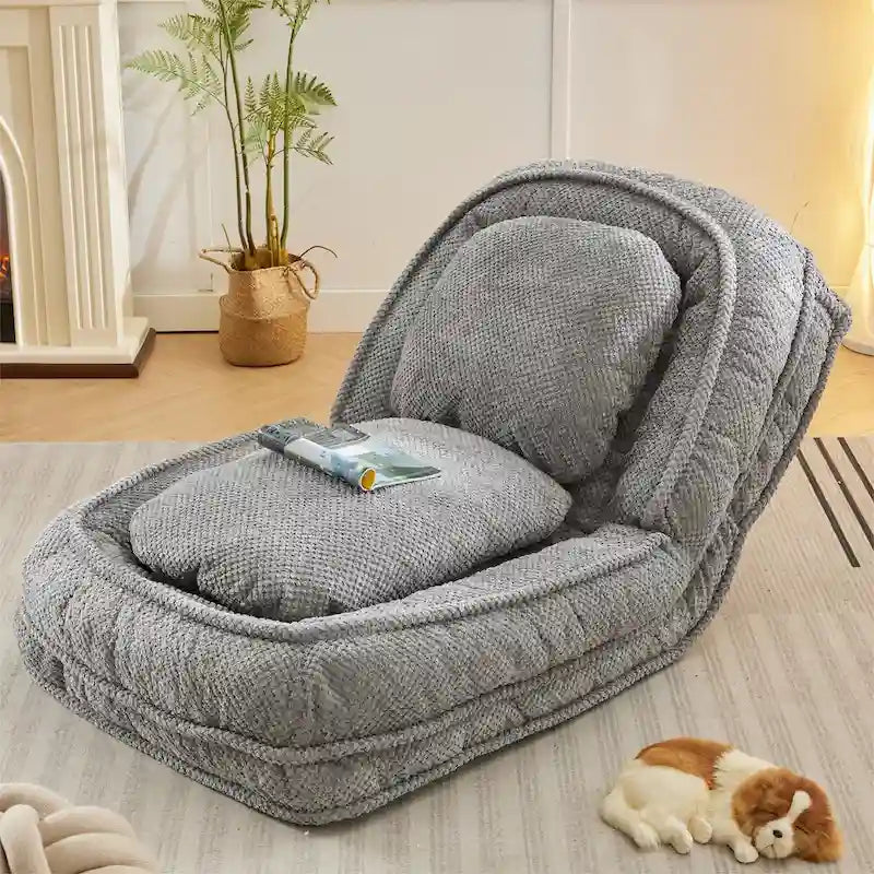 Canapé inclinable, 5 positions réglables, pour s’asseoir, dormir, plier, idéal pour la chambre ou le salon
