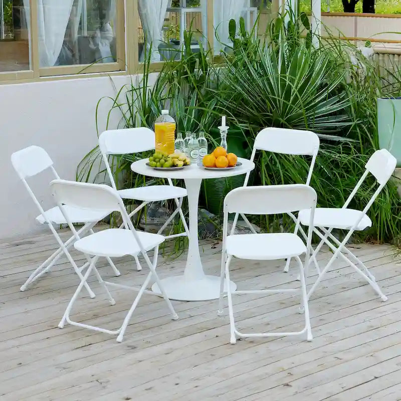 Confezione da 10 sedie pieghevoli in plastica con portata di 350 lb per eventi, ufficio, matrimoni, feste, picnic, cucina e sala da pranzo