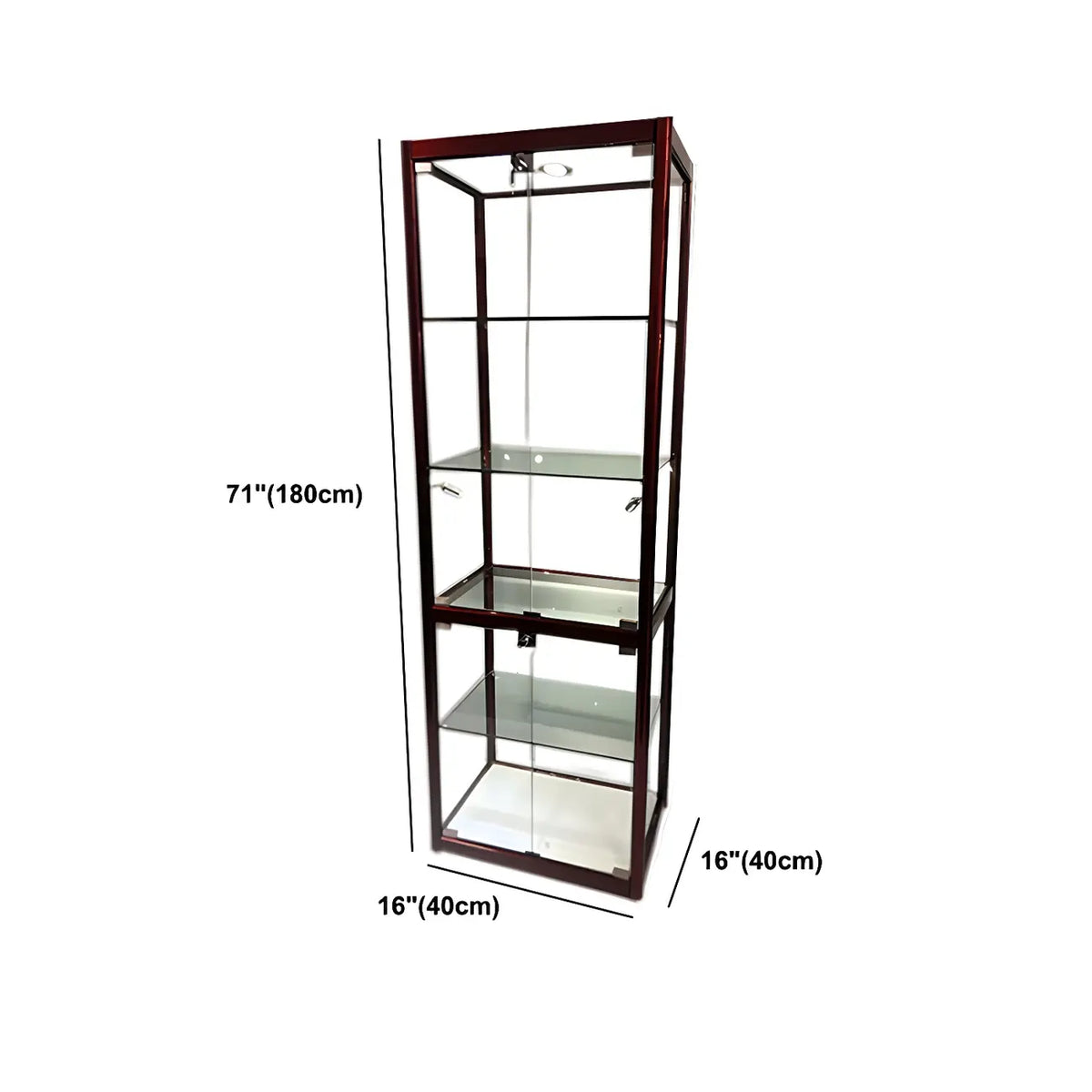 Contemporary Rectangular Black Glass Curio Cabinet