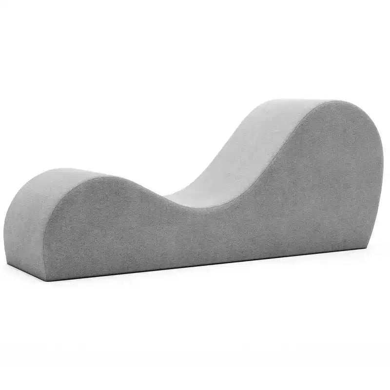 Avana Sleek Chaise Lounge for Yoga - Made in The USA - Great for Stretching, Relaxation, Exercise & More, 60D x 18W x 26H Inch, Light Grey