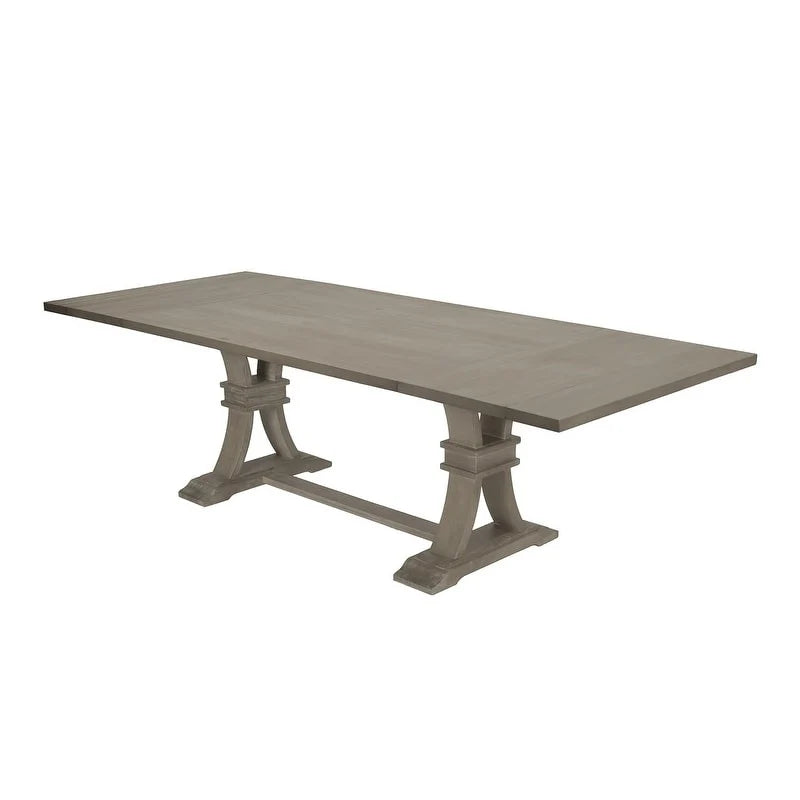 Best Quality Furniture 9-teiliges rustikales ausziehbares graues Esszimmer-Set