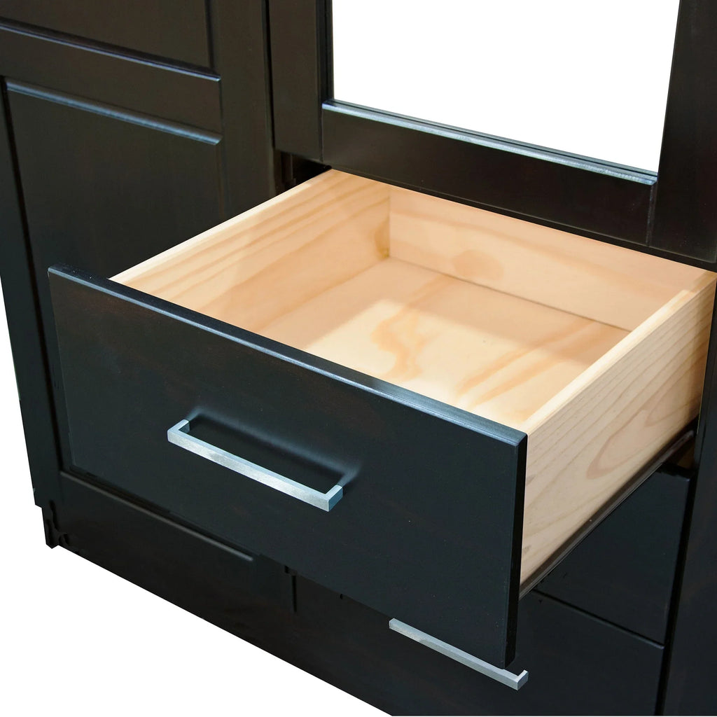 Palace Imports Cosmo 3-türiger Kleiderschrank aus 100 % Massivholz mit Türen aus Massivholz oder Spiegelglas