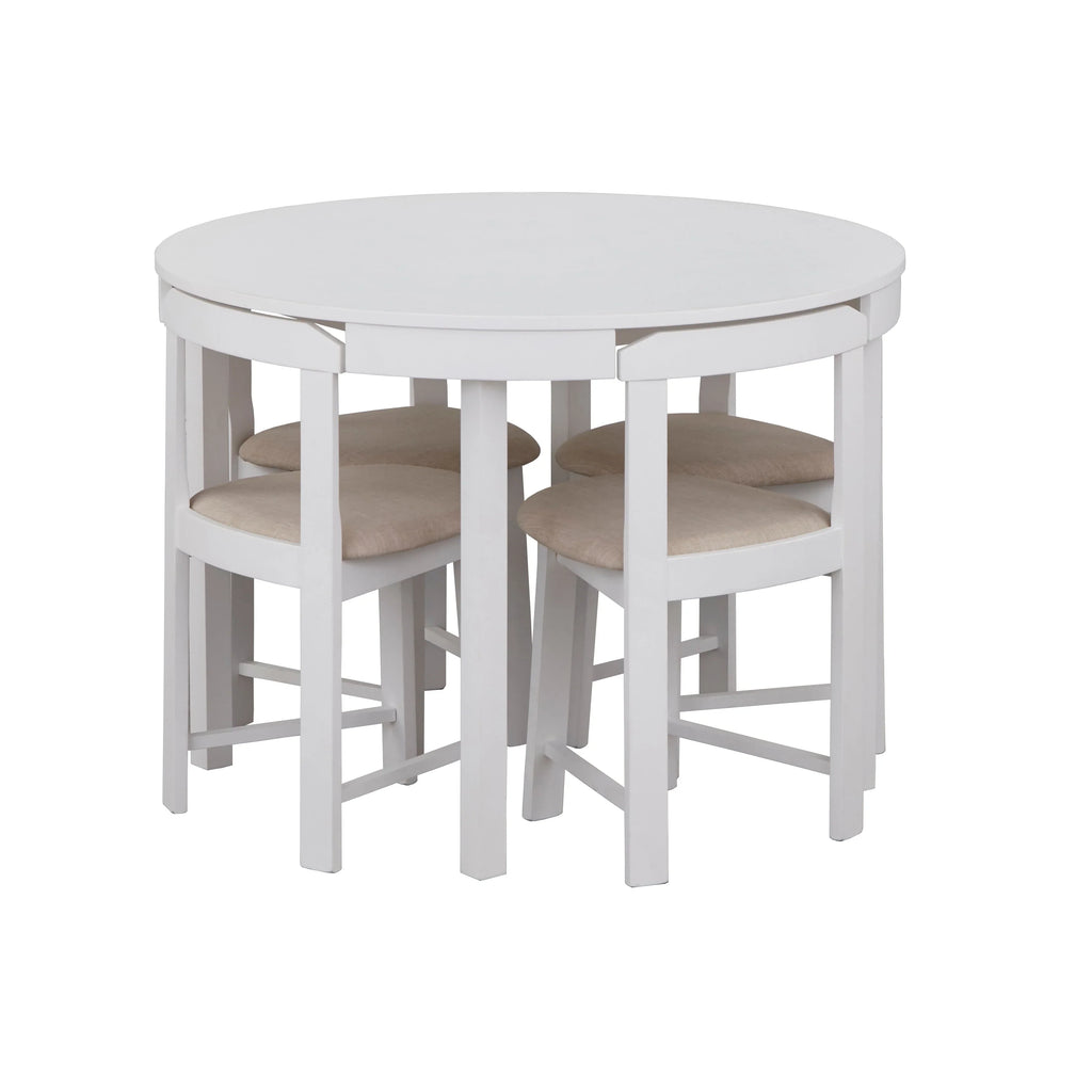 Set da pranzo compatto rotondo Harrisburg Tobey da 5 pezzi