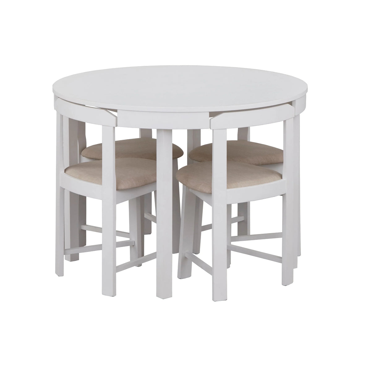 Set da pranzo compatto rotondo Harrisburg Tobey da 5 pezzi