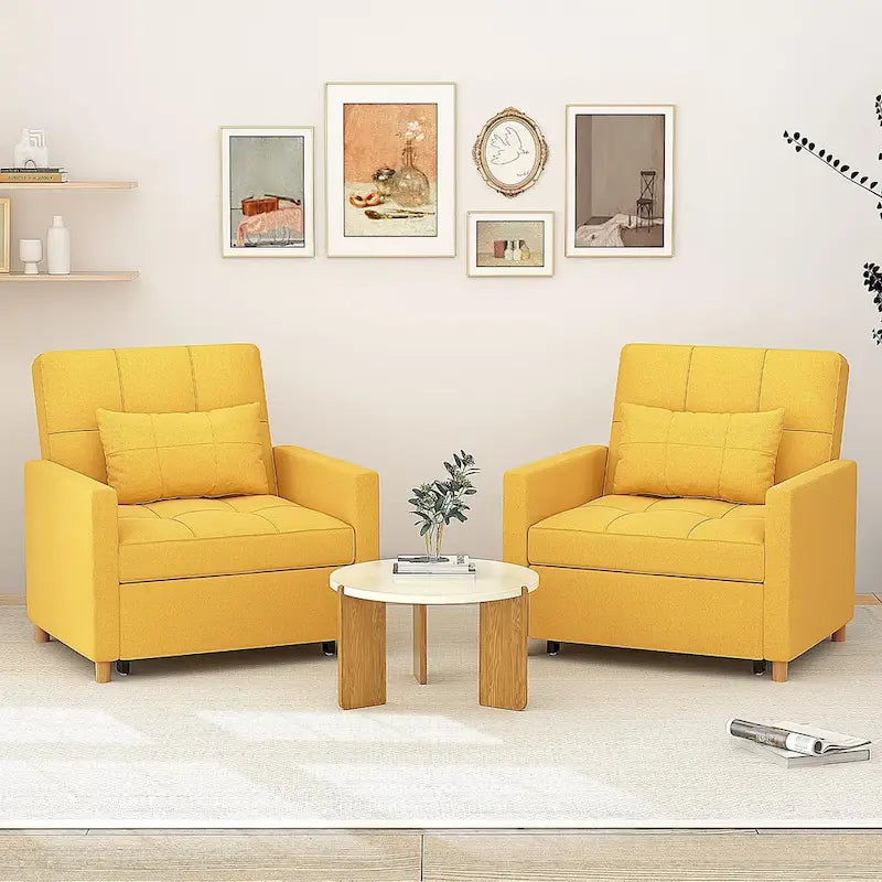 Sillón sofá cama 3 en 1 AECOJOY con almohada y respaldo convertible