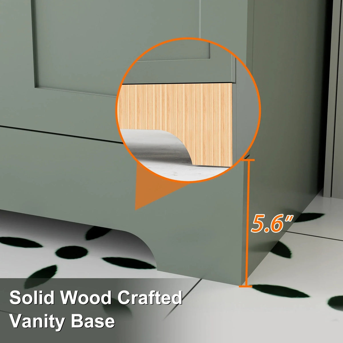 Wavy Line badkamermeubelset van 30/36/48 inch met wastafel en kraan
