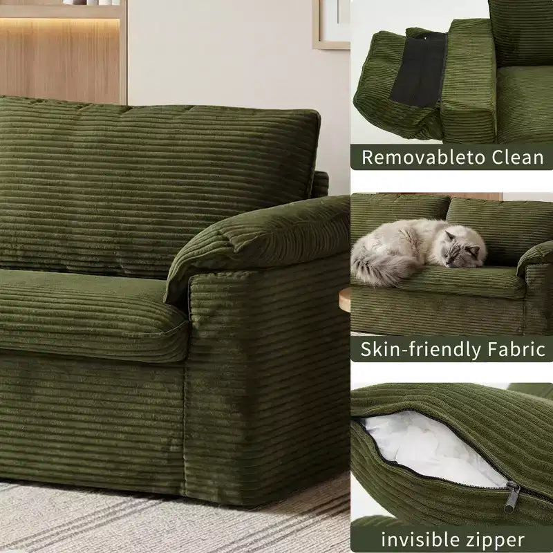 Dyonery 86 Cloud Loveseat Sofa, Deep Seat & Wide Armrest Pillows, Sturdy Frame, Breathable Ergonomic Design