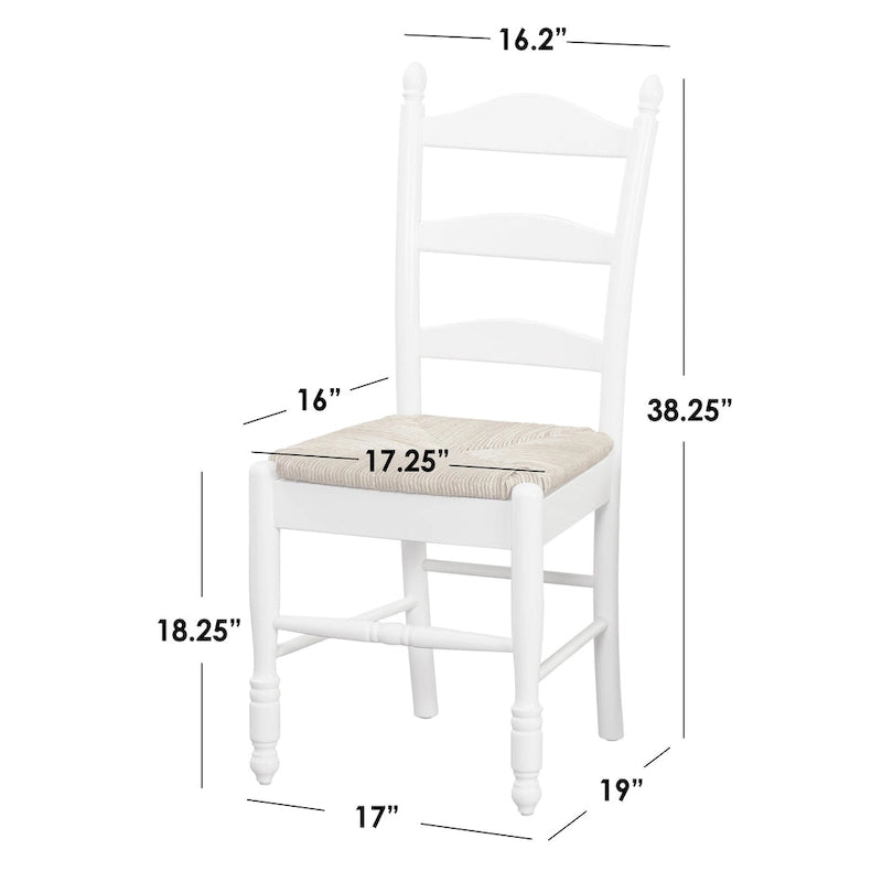 Sedia da pranzo Jessie con schienale a scala di Simple Living (set da 2)