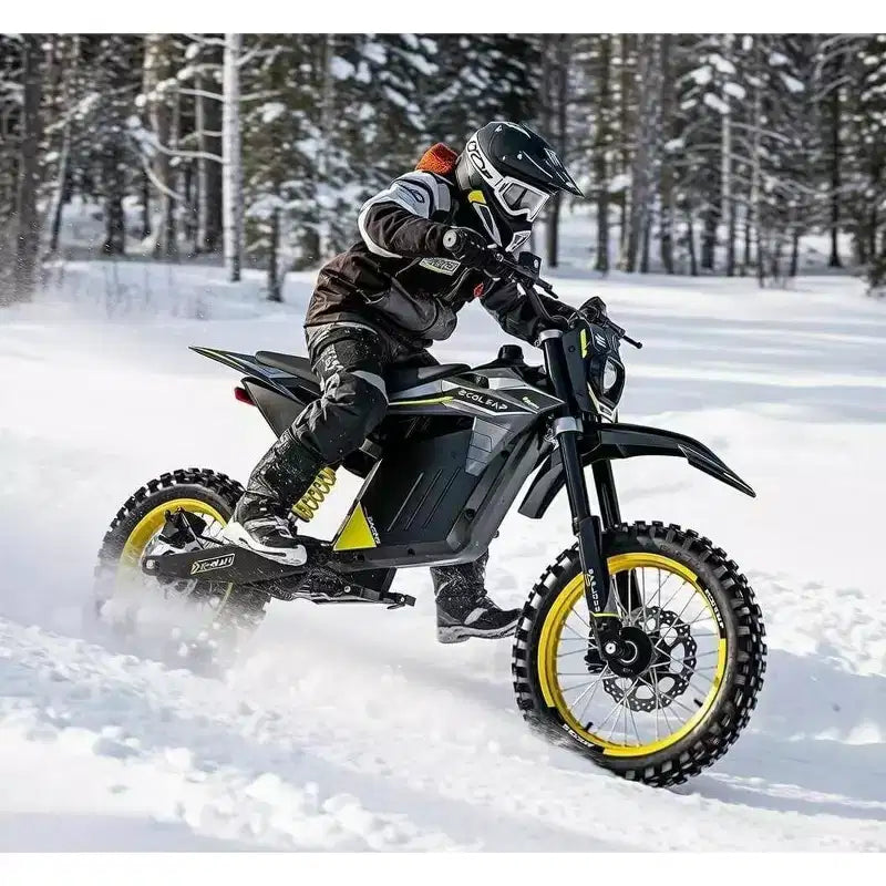 ECOLEAP 3500 W csúcsteljesítményű elektromos terepmotor tinédzsereknek és felnőtteknek, 37 MPH terephasználatra alkalmas e-bike, 48 V 21 Ah akkumulátor, akár 55 mérföldes hatótávolság, 400 LBS, 13+