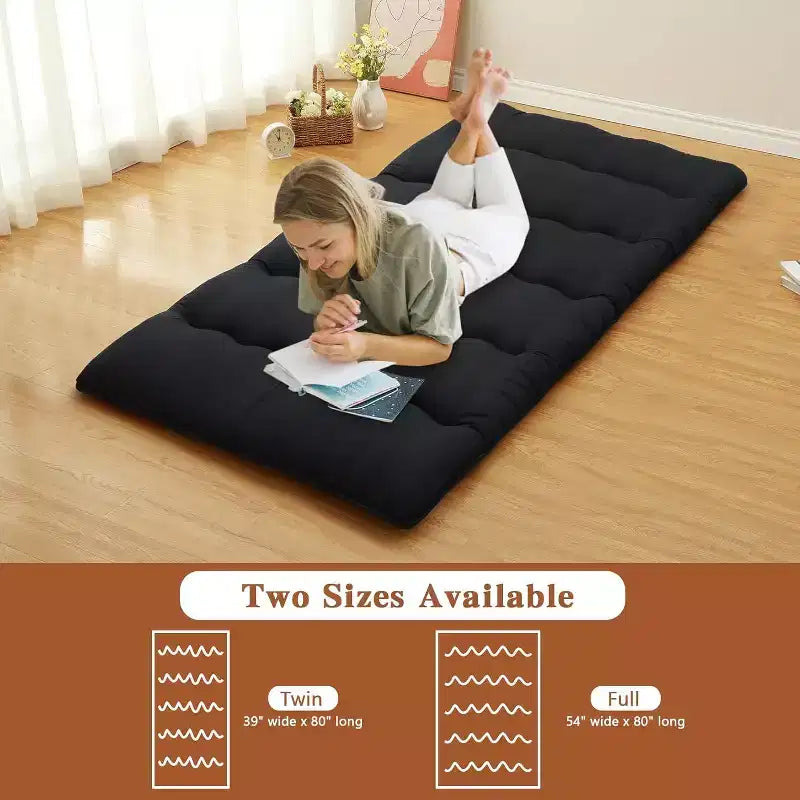 Colchón futón japonés, colchoneta plegable para dormir en el suelo, tatami para el hogar, colchón para camping