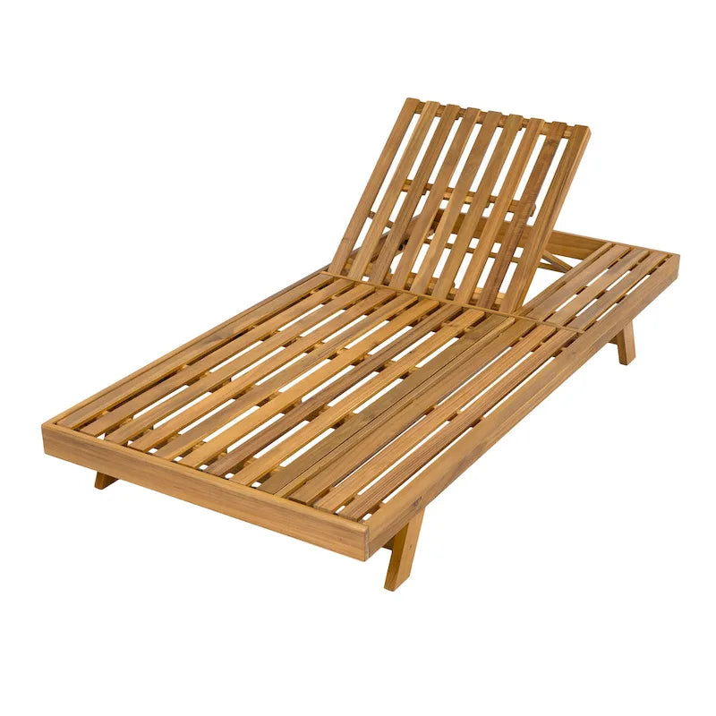 Christopher Knight Home- Michael Outdoor Acacia Chaise Lounge Set of 2