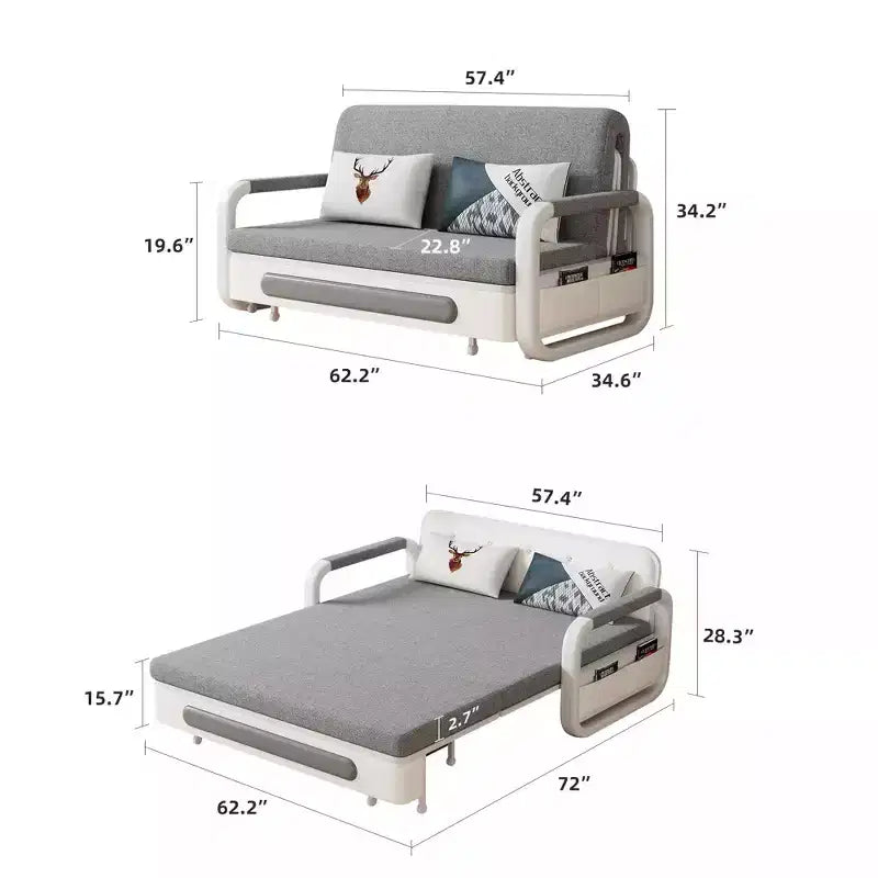 Luck Live Modern 62.2in. sleeper sofa Multifunctional Storage Sofa Bed