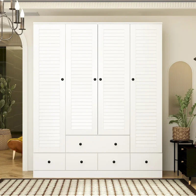Armadio guardaroba indipendente grande 59W bianco