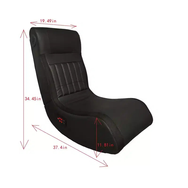 Fauteuil de jeu pliable au sol GDFStudio Claudia avec Bluetooth et massage vibratoire