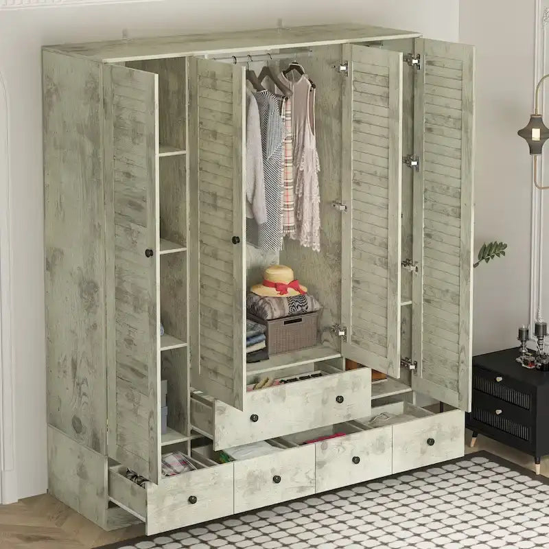 Armadio guardaroba indipendente grande 59W bianco