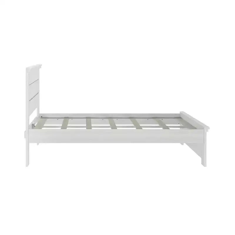 Plank+Beam Farmhouse Full Size Bed Frame with Headboard, Solid Wood Platform Bed