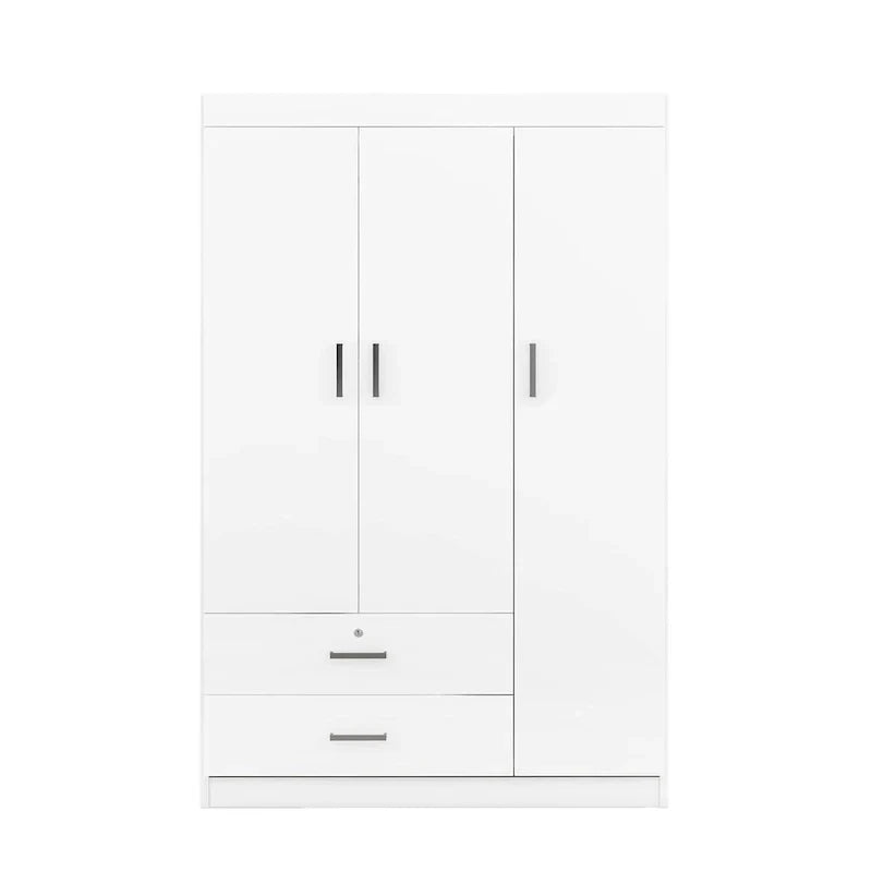 3-Door Wardrobe with 2 Drawers