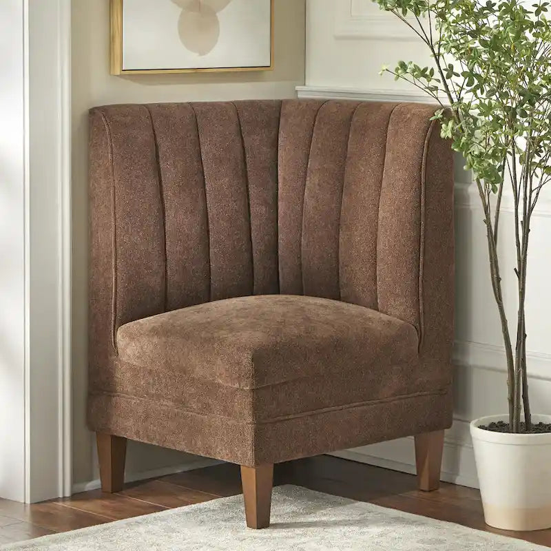 Lifestorey Kerrington 3-delige gestoffeerde banquette-set met geribbelde rugleuning
