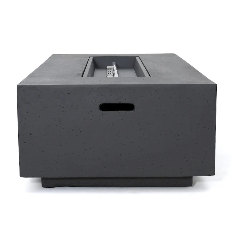 Giovanna Outdoor-Aluminium-Sitzgruppe für 7 Personen mit Feuerstelle von Christopher Knight Home