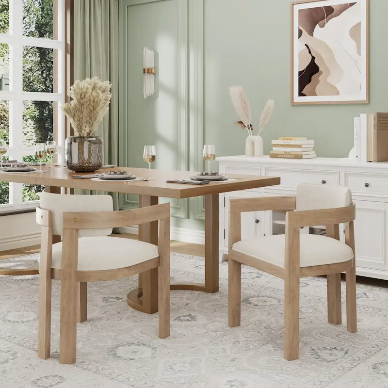 Conrad verfijnde moderne eetkamerstoel met armleuningen van Christopher Knight Home