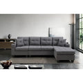 Modulaire hoekbank voor de woonkamer met L-vormige chaise longue en bekerhouder