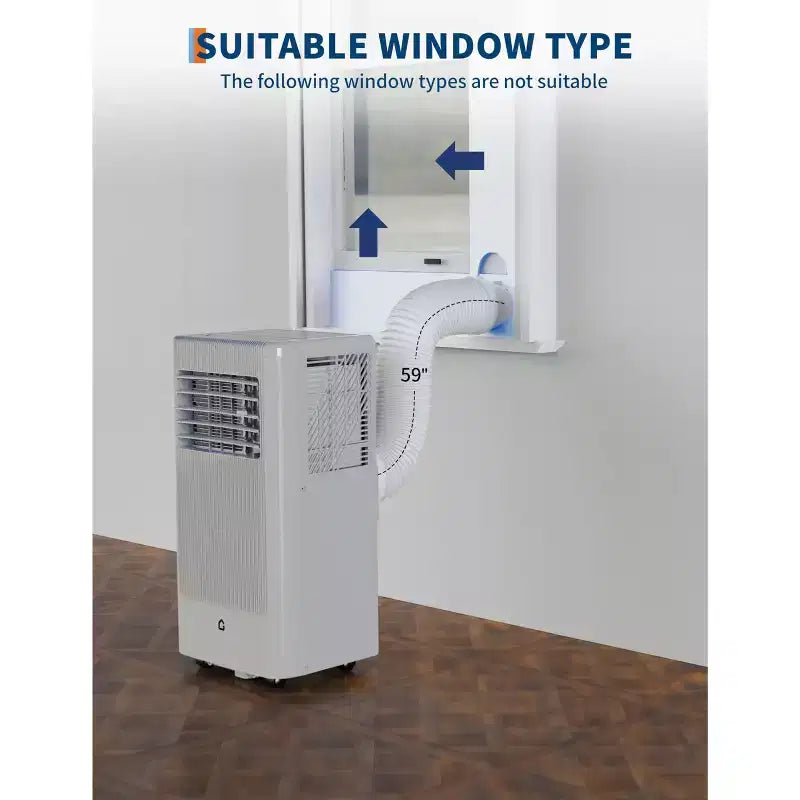 Mobile Klimaanlage, Flarhetoric 10.000 BTU Kühlen/Ventilieren/Entfeuchten 3-in-1-Mobilklimagerät für Räume bis 52 m², geräuscharme Geräte