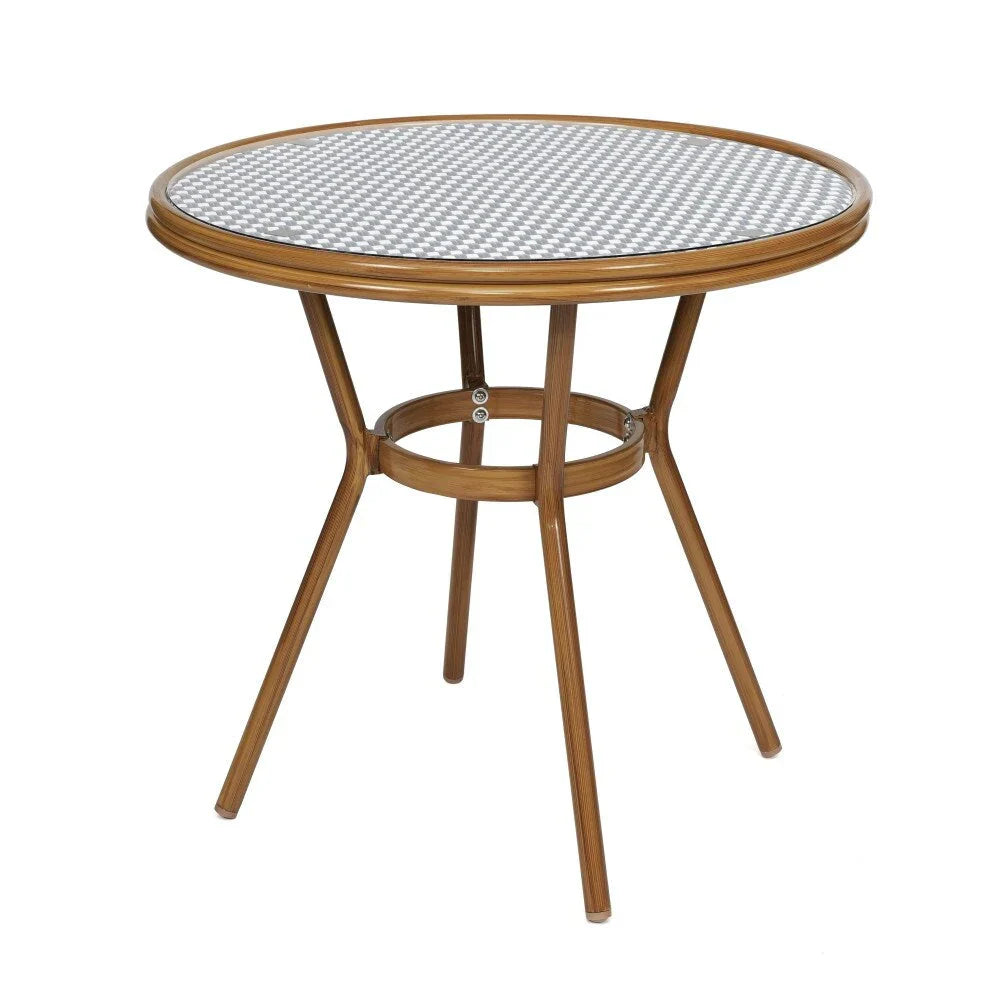 Gewerbliches Bistro-Set für drinnen und draußen mit Tisch und vier Stühlen