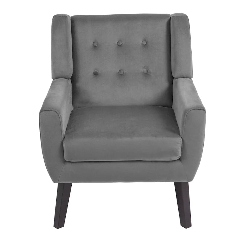 Set van 2 fluwelen accentstoelen voor de woonkamer, gestoffeerde fauteuils