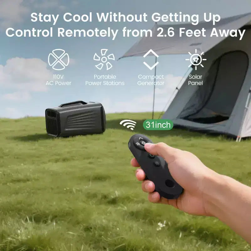 Waykar tragbare Klimaanlage mit 5000 BTU, 3-in-1, mit Entfeuchter und Fernbedienung für Zelt, Camping und Wohnmobil