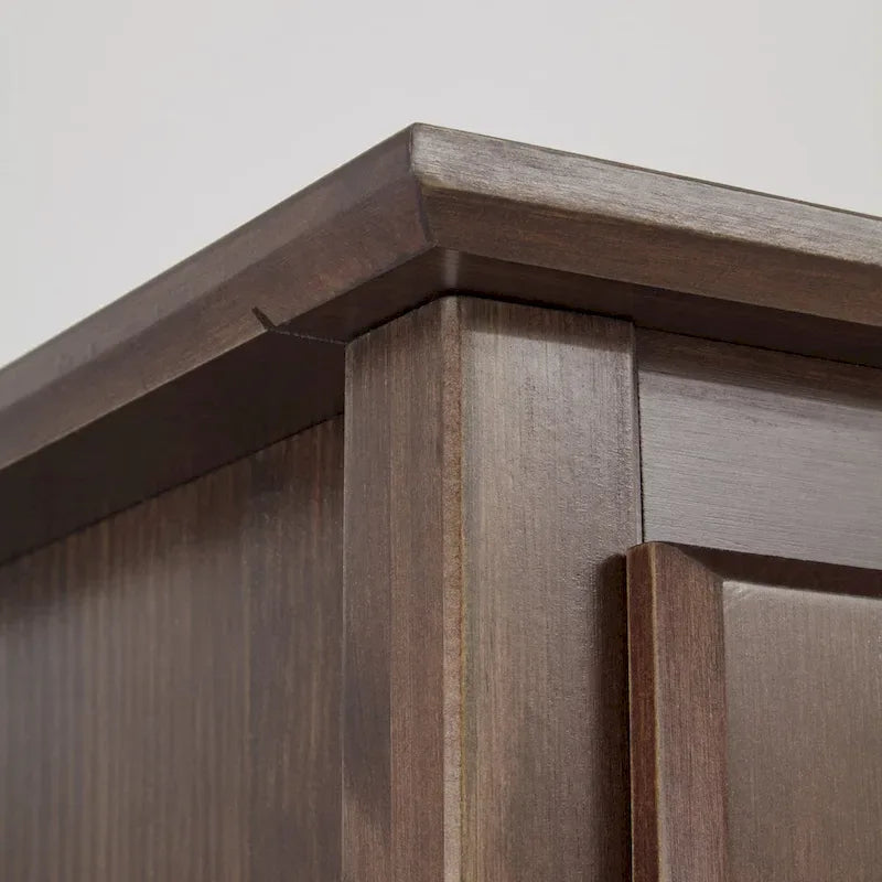 Kledingkast van massief hout met 2 deuren - 41x72x22
