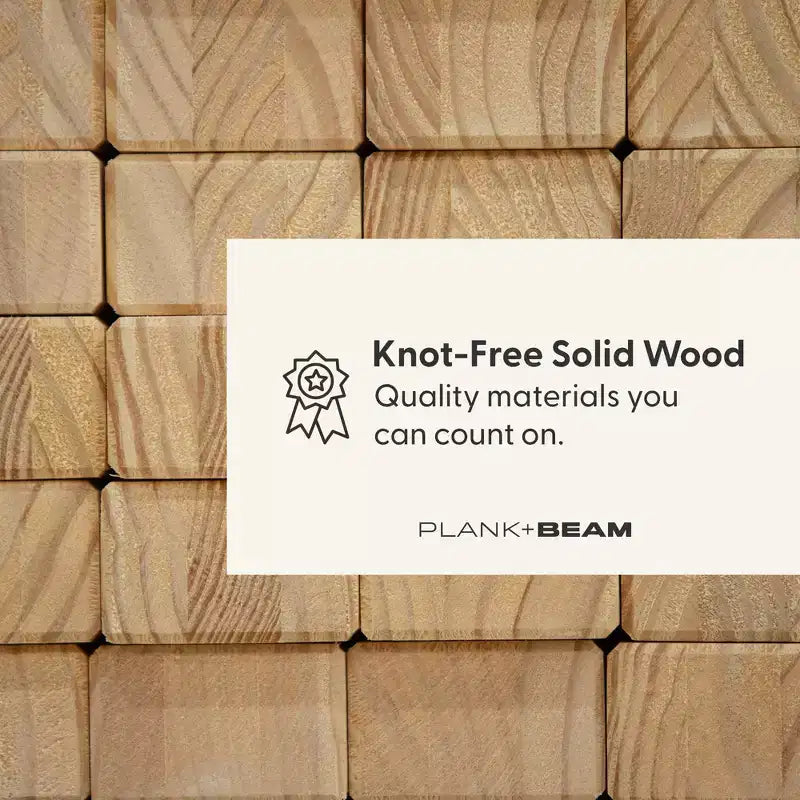 Plank+Beam Farmhouse Full Size Bed Frame with Headboard, Solid Wood Platform Bed