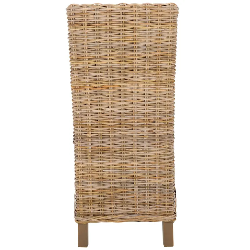 Set di 2 sedie da pranzo in vimini naturale, 19 L x 22 P x 41 H, stile boho costiero