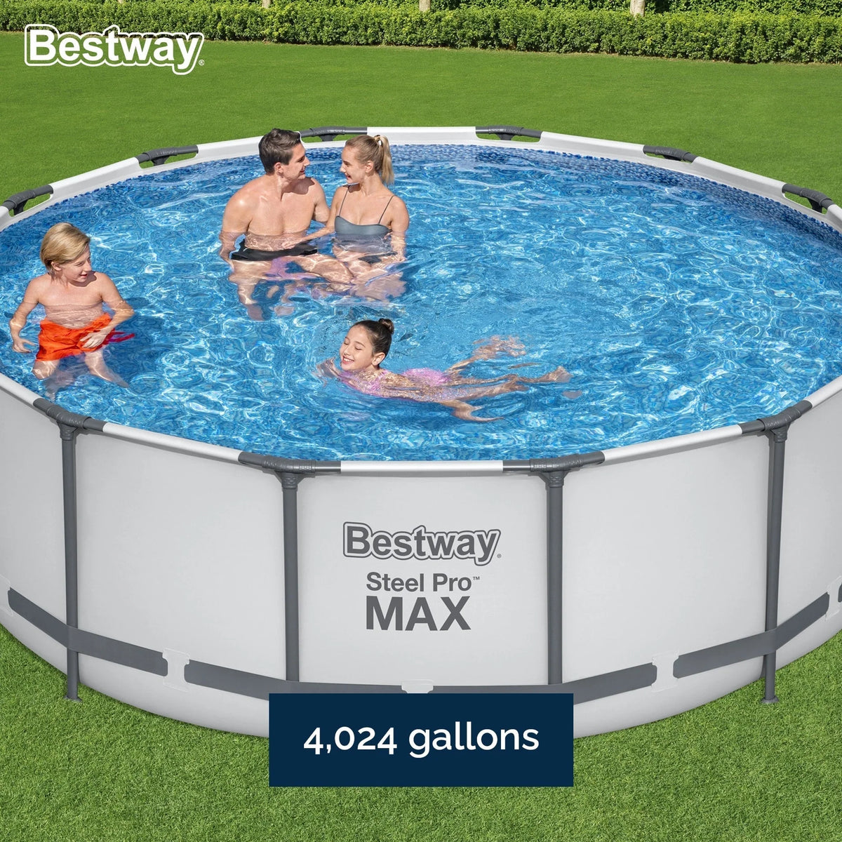 Bestway Steel Pro MAX rond bovengronds zwembad met pomp en afdekzeil