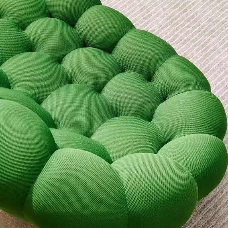 47-Inch Bubble Floor Sofa with Curved Design, 3D Bean Bag Chair for Living Room, Green
