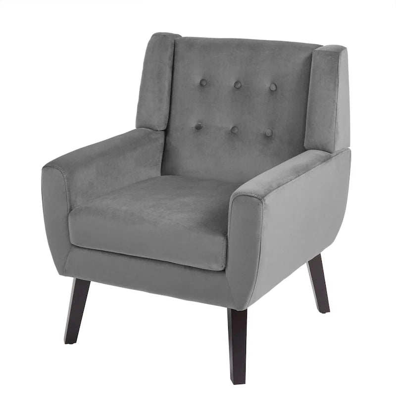 Set van 2 fluwelen accentstoelen voor de woonkamer, gestoffeerde fauteuils