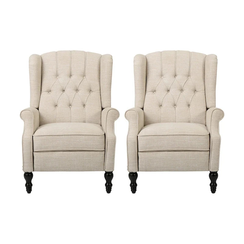 Poltrone reclinabili in tessuto trapuntato Walter (set di 2) di Christopher Knight Home