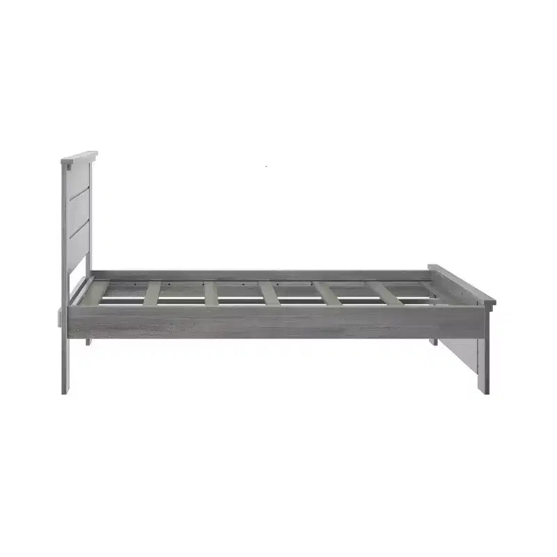 Plank+Beam Farmhouse Full Size Bed Frame with Headboard, Solid Wood Platform Bed