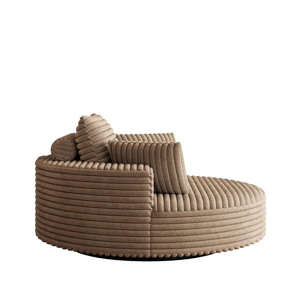 Einzelner Drehstuhl aus Cord-Chenille-Schaumstoff